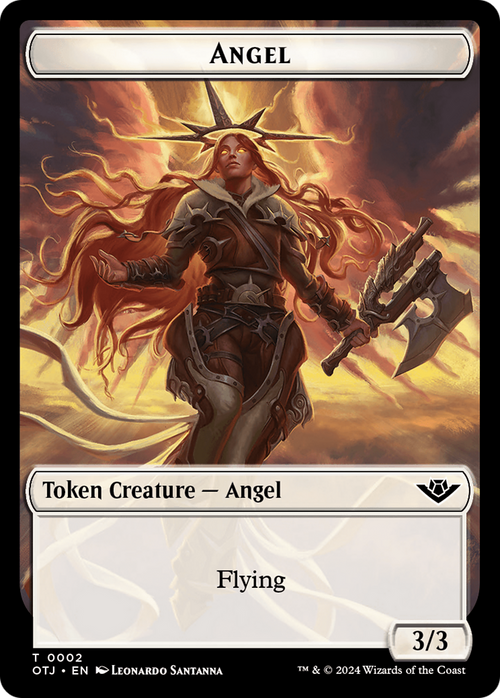 Angel (TOTJ-002) - Outlaws of Thunder Junction Tokens Foil