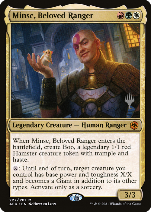 Minsc, Beloved Ranger (PPAFR-227P) - Adventures in the Forgotten Realms Promos Foil