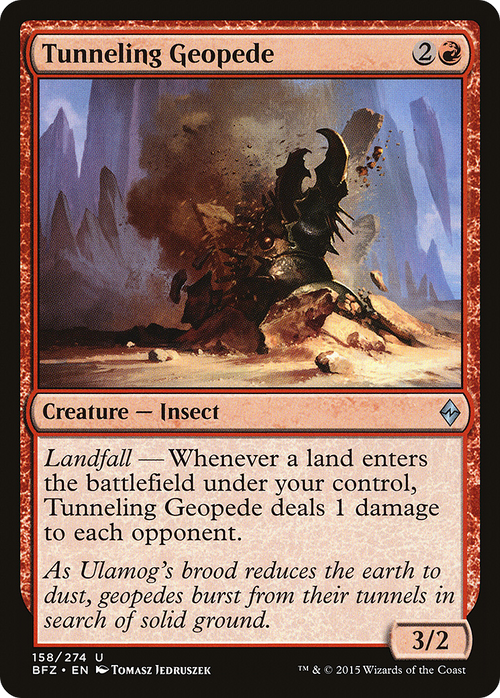 Tunneling Geopede (BFZ-158) - Battle for Zendikar Foil