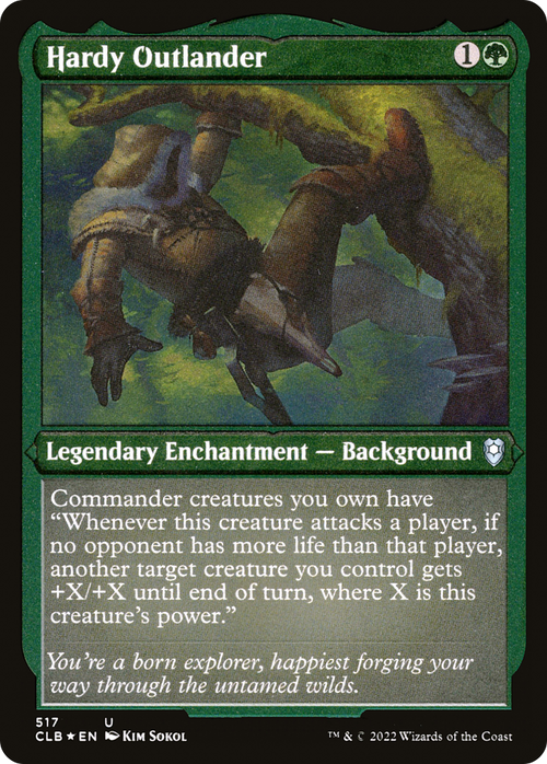 Hardy Outlander (Foil Etched) (CLB-517) - Commander Legends: Battle for Baldur's Gate Foil