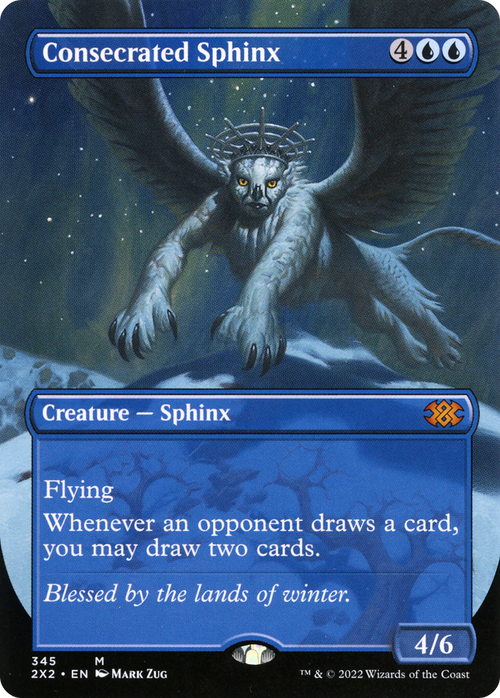 Consecrated Sphinx (Borderless) (2X2-345) - Double Masters 2022 Foil