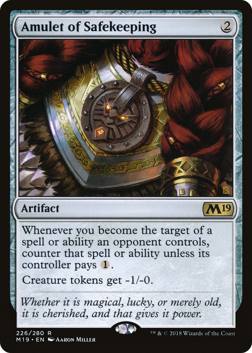 Amulet of Safekeeping (M19-226) - Core Set 2019 Foil