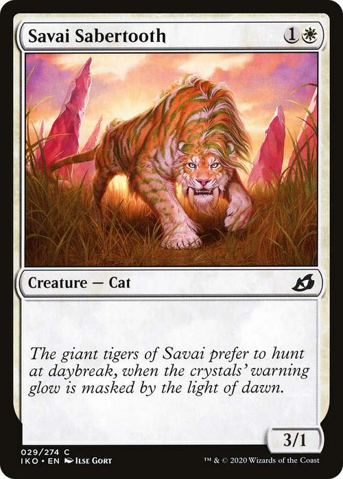 Savai Sabertooth (IKO-029) - Ikoria: Lair of Behemoths Foil