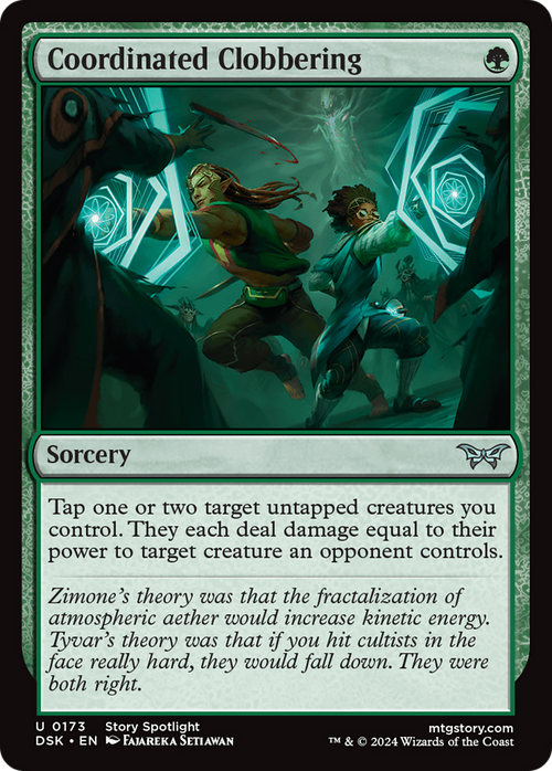 Coordinated Clobbering (DSK-173) - Duskmourn: House of Horror Foil