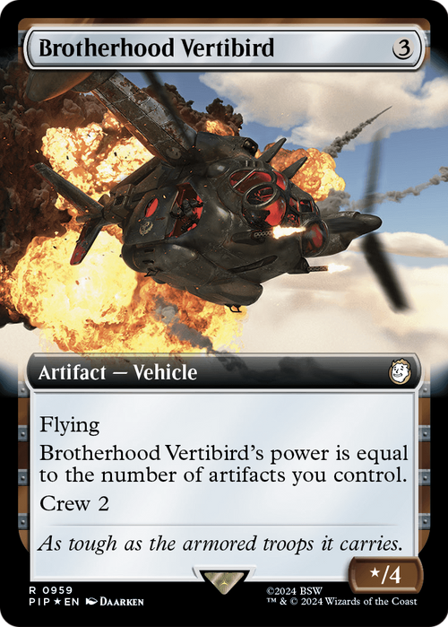 Brotherhood Vertibird (Extended Art) (Surge Foil) (PIP-959) - Fallout: (Extended Art) Foil