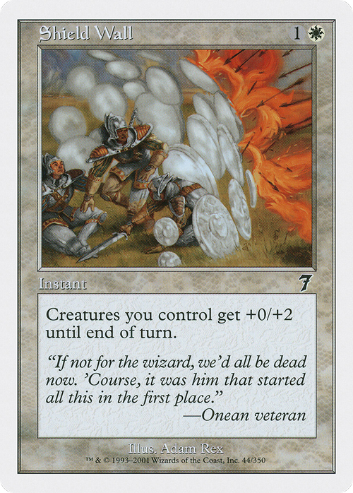 Shield Wall (7ED-044) - 7th Edition Foil