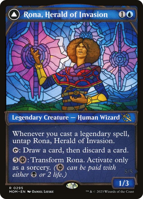 Rona, Herald of Invasion (Showcase) (MOM-295) - March of the Machine: (Showcase) Foil
