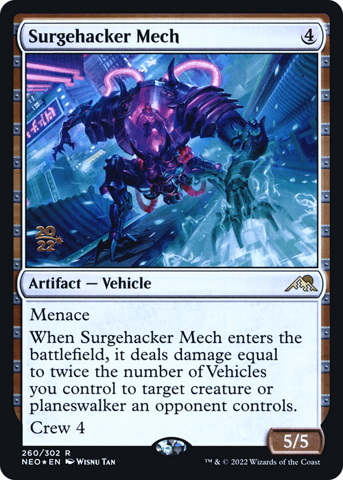 Surgehacker Mech (PRE-260) - Kamigawa: Neon Dynasty Promos Foil