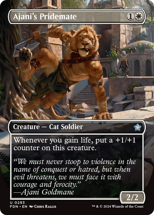 Ajani's Pridemate (Borderless) (FDN-293) - Foundations
