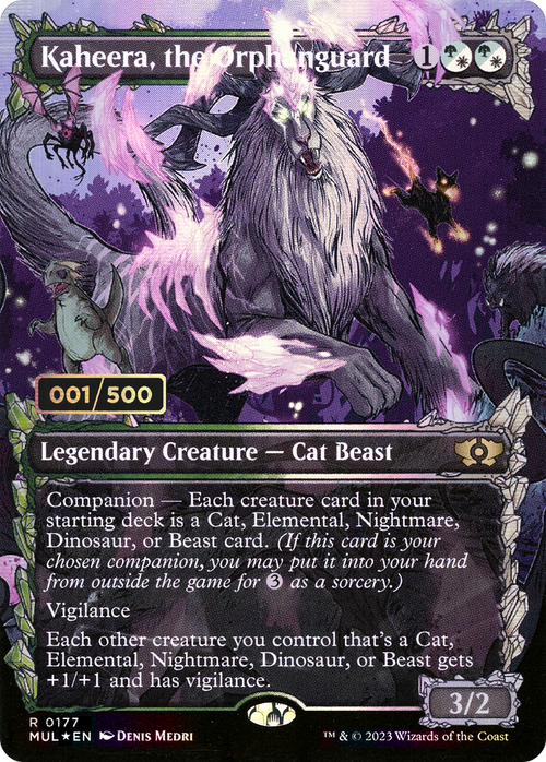 Kaheera, the Orphanguard (Serial Numbered) (MUL-177) - Multiverse Legends: (Showcase) (Borderless) Foil
