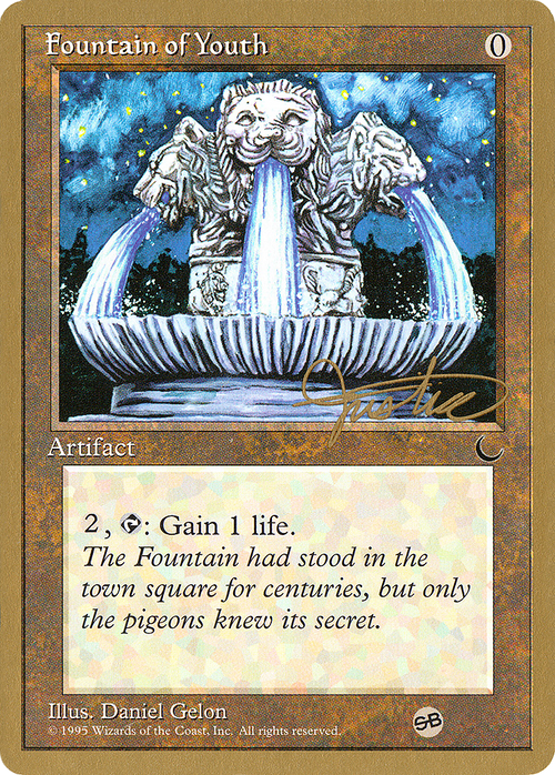 Fountain of Youth - 1996 Mark Justice (DRK) (SB) (WCD-) - Pro Tour Collector Set