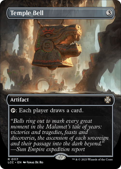 Temple Bell (Borderless) (LCC-117) - The Lost Caverns of Ixalan Commander