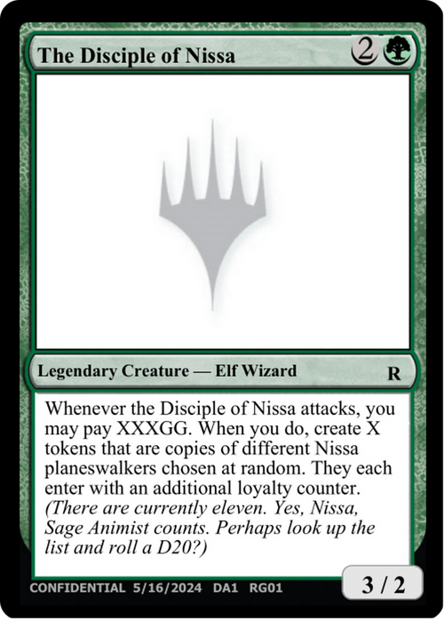 The Disciple of Nissa (UNK-RG01B) - Unknown Event