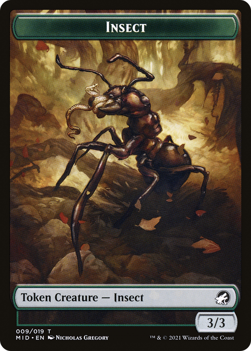Insect (TMID-009) - Innistrad: Midnight Hunt Tokens Foil