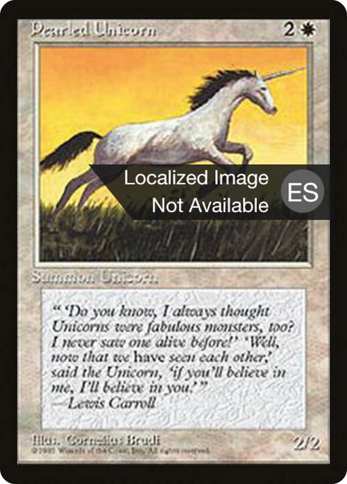Pearled Unicorn (4BB-) - Fourth Edition Foreign Black Border