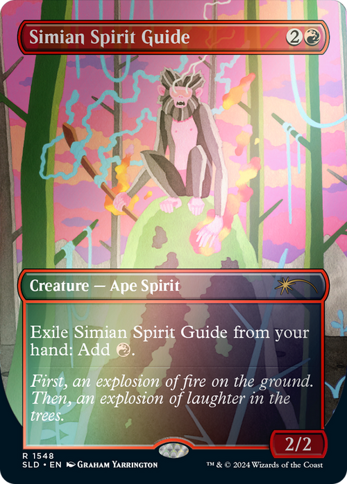Simian Spirit Guide (Rainbow Foil) (SLD-1548) - Secret Lair Drop (Borderless) Foil
