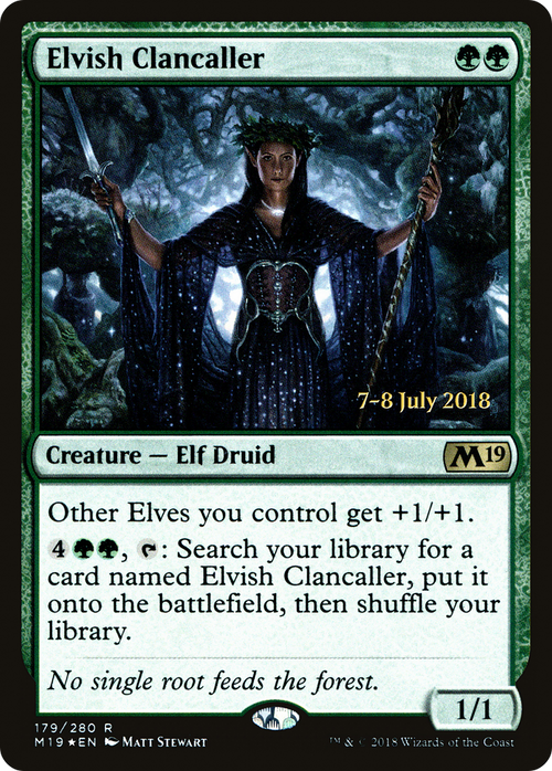 Elvish Clancaller (PRE-179S) - Core Set 2019 Promos Foil