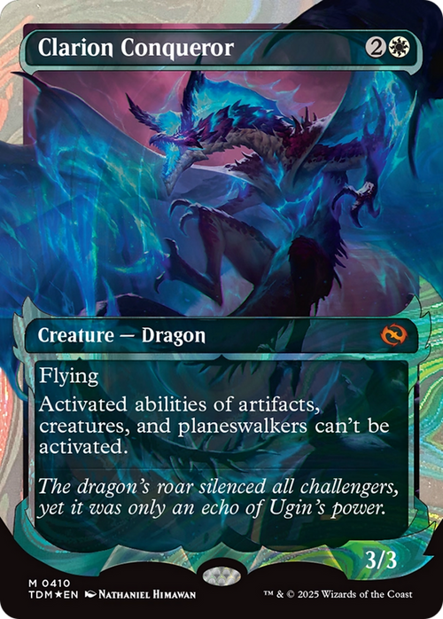 Clarion Conqueror (Showcase) (Halo Foil) (TDM-410) - Tarkir: Dragonstorm: (Showcase) Foil