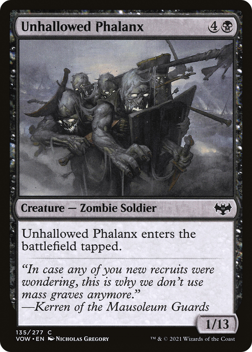 Unhallowed Phalanx (VOW-135) - Innistrad: Crimson Vow Foil