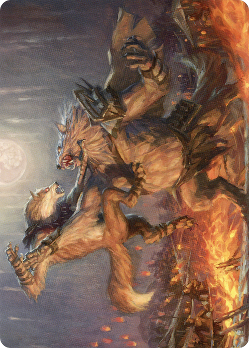 Duel for Dominance // Duel for Dominance (AMID-051) - Midnight Hunt Art Series (Borderless) Foil