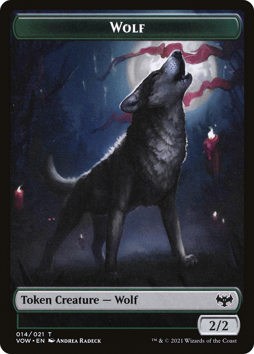Wolf (TVOW-014) - Innistrad: Crimson Vow Tokens Foil