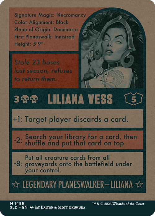 Liliana Vess (1455) (SLD-1455) - Secret Lair Drop: (Full Art) (Borderless) Foil