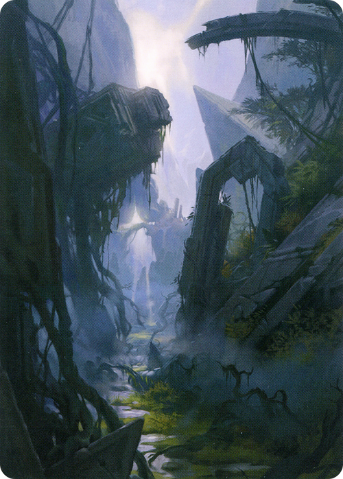 Swamp // Swamp (AZNR-014) - Zendikar Rising Art Series (Borderless)