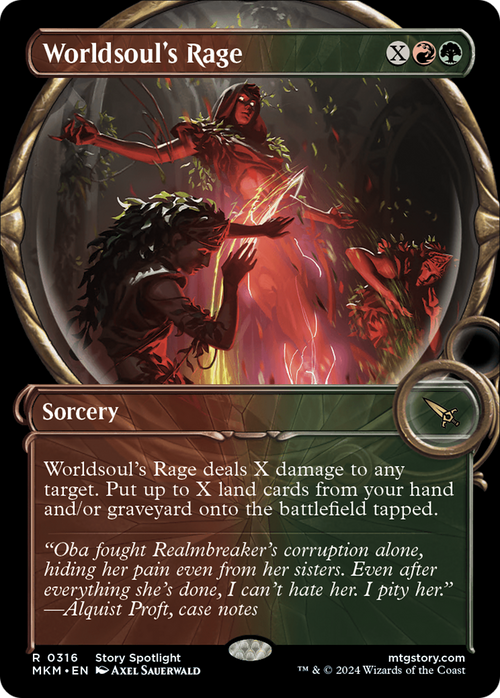 Worldsoul's Rage (Showcase) (MKM-316) - Murders at Karlov Manor: (Showcase) Foil