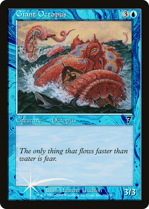 Giant Octopus (7ED-077) - 7th Edition Foil