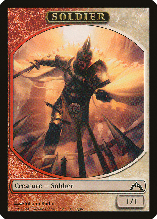 Soldier Token (Gatecrash) (LEP-001) - League Tokens 2013