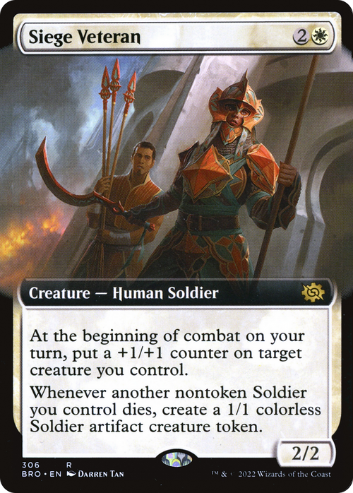 Siege Veteran (Extended Art) (BRO-306) - The Brothers' War: (Extended Art) Foil