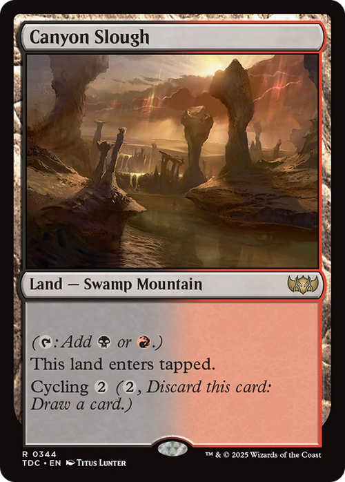 Canyon Slough (TDC-344) - Commander: Tarkir: Dragonstorm