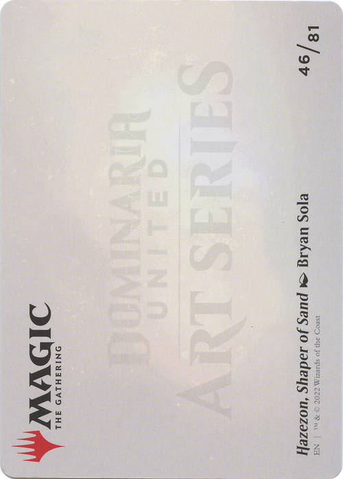 Hazezon, Shaper of Sand // Hazezon, Shaper of Sand (ADMU-046) - Dominaria United Art Series (Borderless) Foil