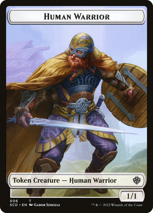 Human Warrior (TSCD-006) - Starter Commander Deck Tokens