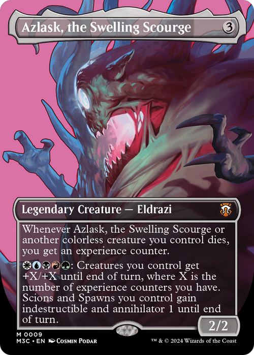Azlask, the Swelling Scourge (Borderless) (M3C-009) - Modern Horizons 3 Commander