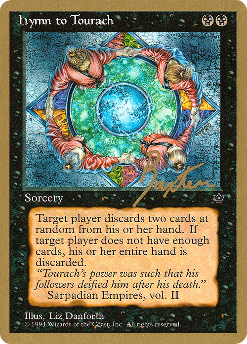 Hymn to Tourach (Circle) - 1996 George Baxter (FEM) (WCD-) - Pro Tour Collector Set