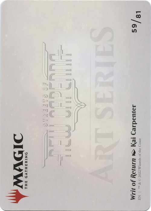 Writ of Return // Writ of Return (ASNC-059) - New Capenna Art Series (Borderless)