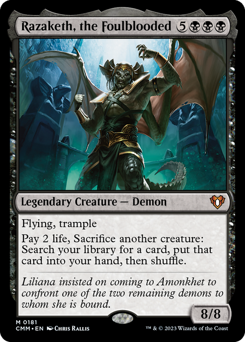 Razaketh, the Foulblooded (CMM-181) - Commander Masters Foil