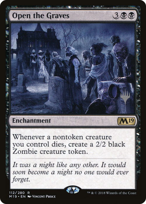 Open the Graves (PPZNR-112P) - Core Set 2019 Promos Foil