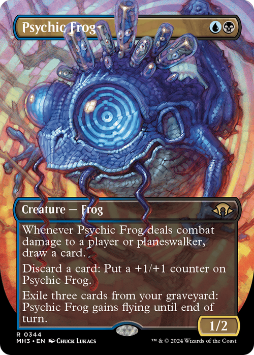 Psychic Frog (Borderless) (MH3-344) - Modern Horizons 3 Foil