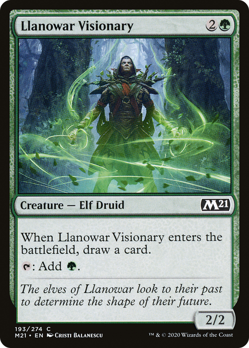 Llanowar Visionary (M21-193) - Core Set 2021 Foil