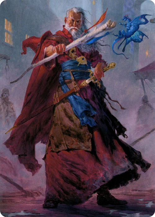 Elminster // Elminster (ACLB-064) - Battle for Baldur's Gate Art Series (Borderless) Foil