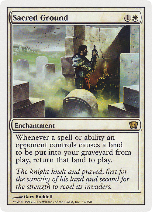 Sacred Ground (9ED-037) - 9th Edition Foil