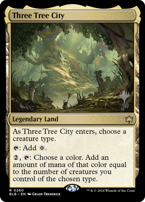 Three Tree City (PPBLB-260) - Bloomburrow Promos Foil