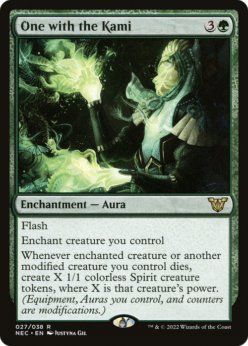 One with the Kami (NEC-027) - Neon Dynasty Commander