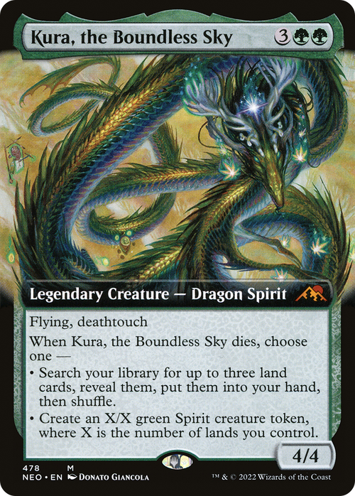 Kura, the Boundless Sky (Extended Art) (NEO-478) - Kamigawa: Neon Dynasty: (Extended Art)
