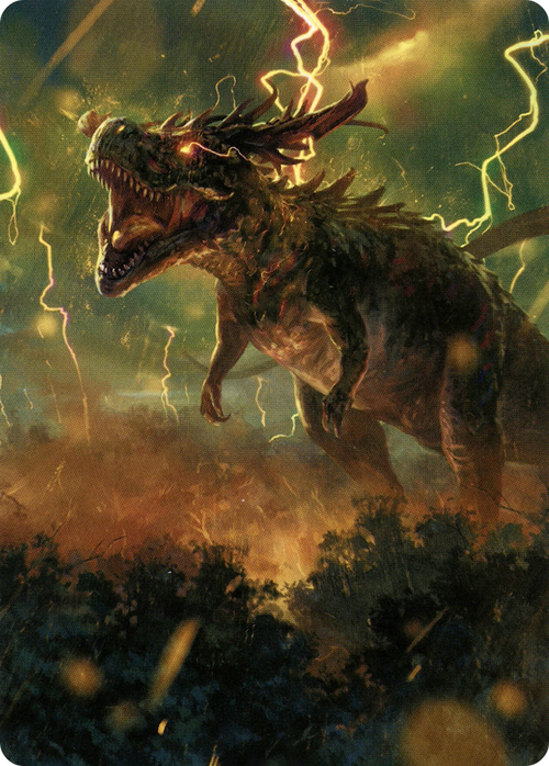 Thrasta, Tempest's Roar // Thrasta, Tempest's Roar (AMH2-042) - Modern Horizons 2 Art Series (Borderless) Foil