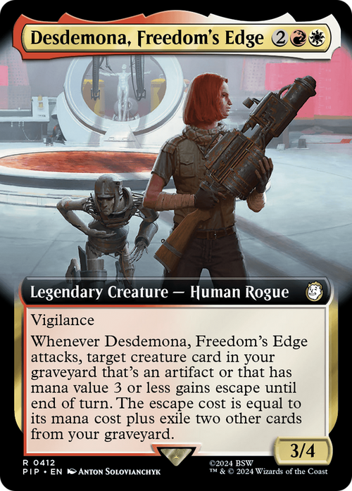 Desdemona, Freedom's Edge (Extended Art) (PIP-412) - Fallout: (Extended Art) Foil
