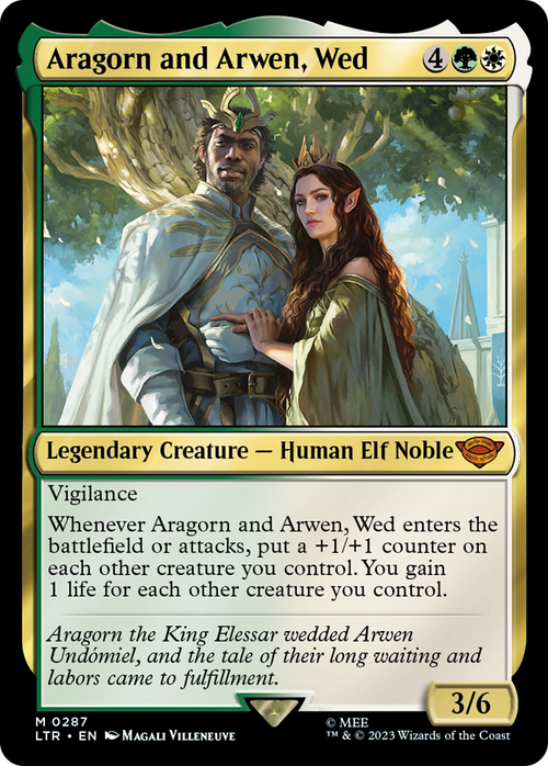 Aragorn and Arwen, Wed (LTR-287) - The Lord of the Rings: Tales of Middle-earth Foil
