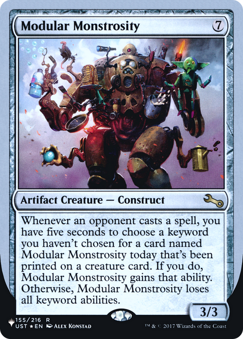 Modular Monstrosity (LIST-155/216) - The List (Unfinity Foil Edition) Foil